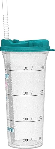 Miniatura 3 de Botella de agua "Drink your Effin Water" Pink & Teal Hydr-8 de 32 oz con marca de tiempo