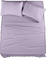 Vista 1 de Utopia Bedding Juego de sábanas de 4 piezas, microfibra cepillada, resistente al encogimiento y a la decoloración, fácil cuidado (Queen, lavanda)