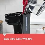 BLACK+DECKER Machine à café de 12 tasses avec interrupteur marche/arrêt facile, verseuse sans goutte avec panier de filtre amovible, noir