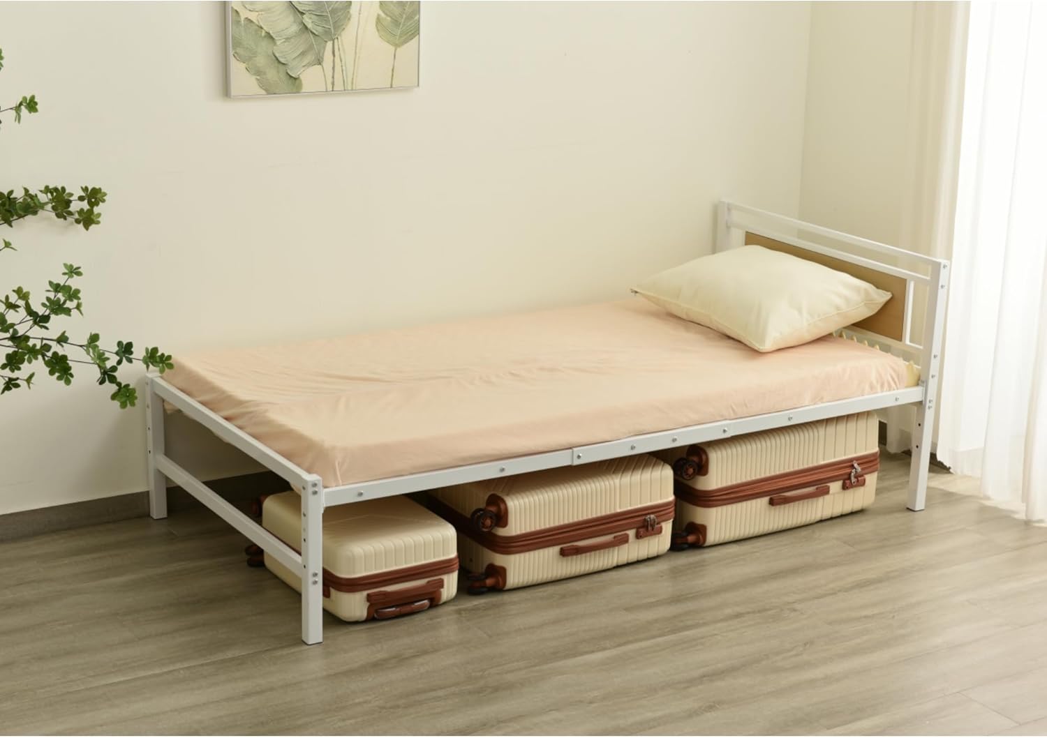 【ホワイト】パイプベッド シングル ベッド 宮 三段階高さ調整可 子供部屋 ホワイト パイプベッド シングル 宮 三段階高さ調整可 スチール 耐震