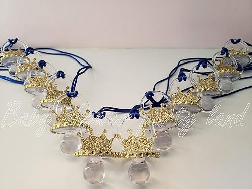 Miniatura 4 de Collar de corona de oro con 12 chupetes de príncipe regalo de baby shower premio decoración para niños recuerdos de baby shower