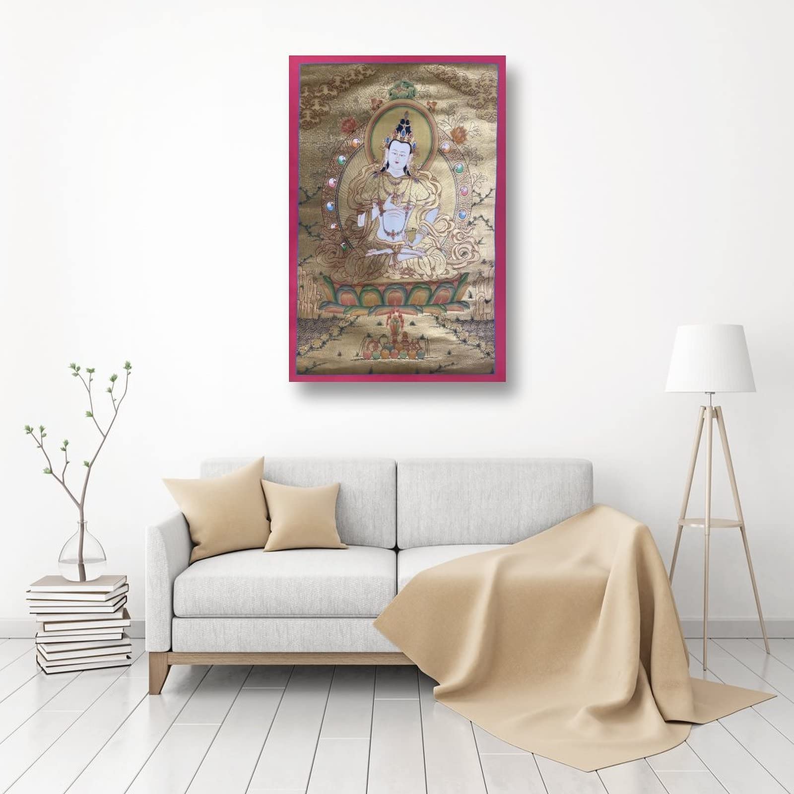 Vajrasattva Buddismo Religione Meditazione Poster Buddha Bodhisattva Decorazione per la casa Poster arte da parete Camera da letto Decorativa Stanza Estetica 40 x 60 cm