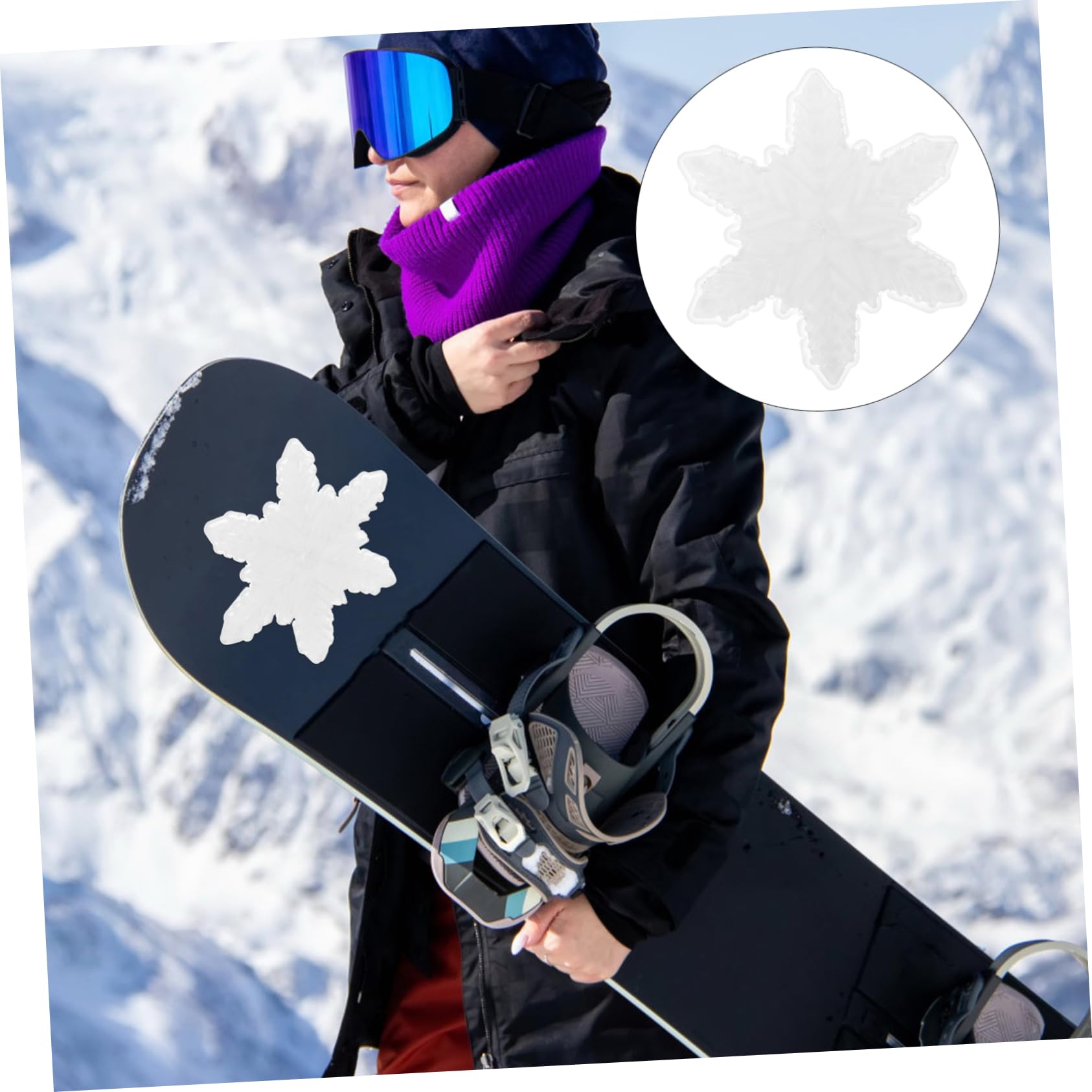 BESPORTBLE 5pièces Autocollant Antidérapant pour Snowboard Décalque De De Transparent Pad De Ski Monopode Accessoire De Glisse