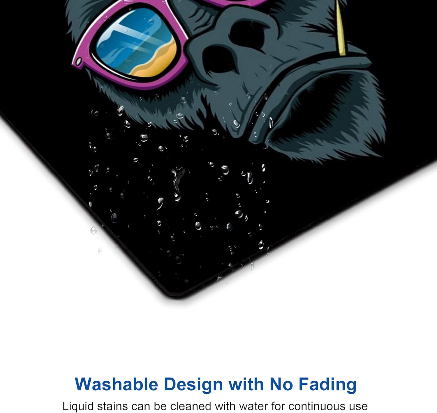 Shalysong Mouse pad, Computer Mousepad with Funny Gorilla Design, Non-Slip Rubber Mouse pad for Home and Office