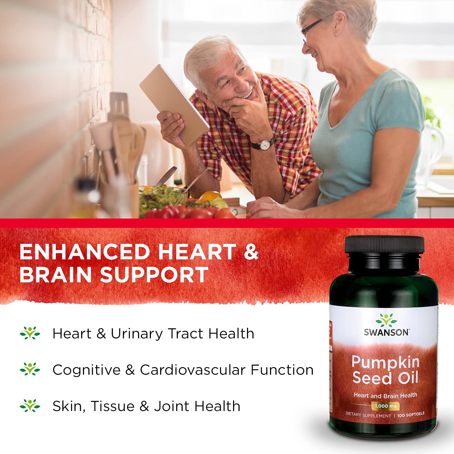 Swanson Pumpkin Seed Oil Supports Brain Health, Heart Health