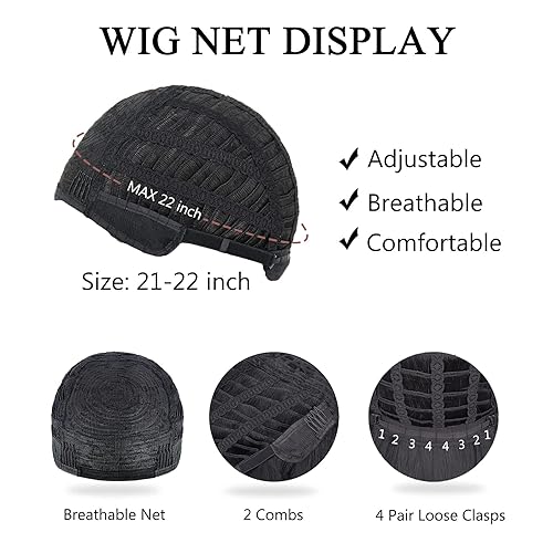 Miniatura 6 de KEAT Pelucas afro cortas y rizadas para mujeres negras de 14 pulgadas peluca negra rizada con flequillo pelucas de reemplazo de cabello sintético de