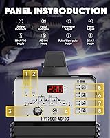 Vista 3 de H HZXVOGEN Soldador TIG AC DC con pulso, soldador TIG de aluminio 200A con onda cuadrada 110V/220V IGBT inversor HF TIG/pulso TIG/máquina soldadora