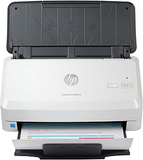 HP ScanJet Pro 2000 s2 Sheet-feed Scanner | Automatic Single-pass, two-sided document feeder| 35ppm/67ipm | 50 Page ADF |1200 dpi | USB 3.0 | Letter; Legal; Executive; A4; A5; A6; A7; A8; B5 | OCR