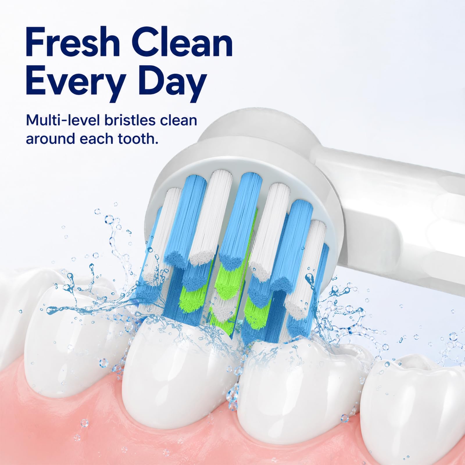 Cabezales de repuesto para cepillo de dientes Oral B, cabezales de cepillo sensibles a la cruz de Braun compatibles con Oral B Pro 1000 Genius X Smart 1500, 8 unidades