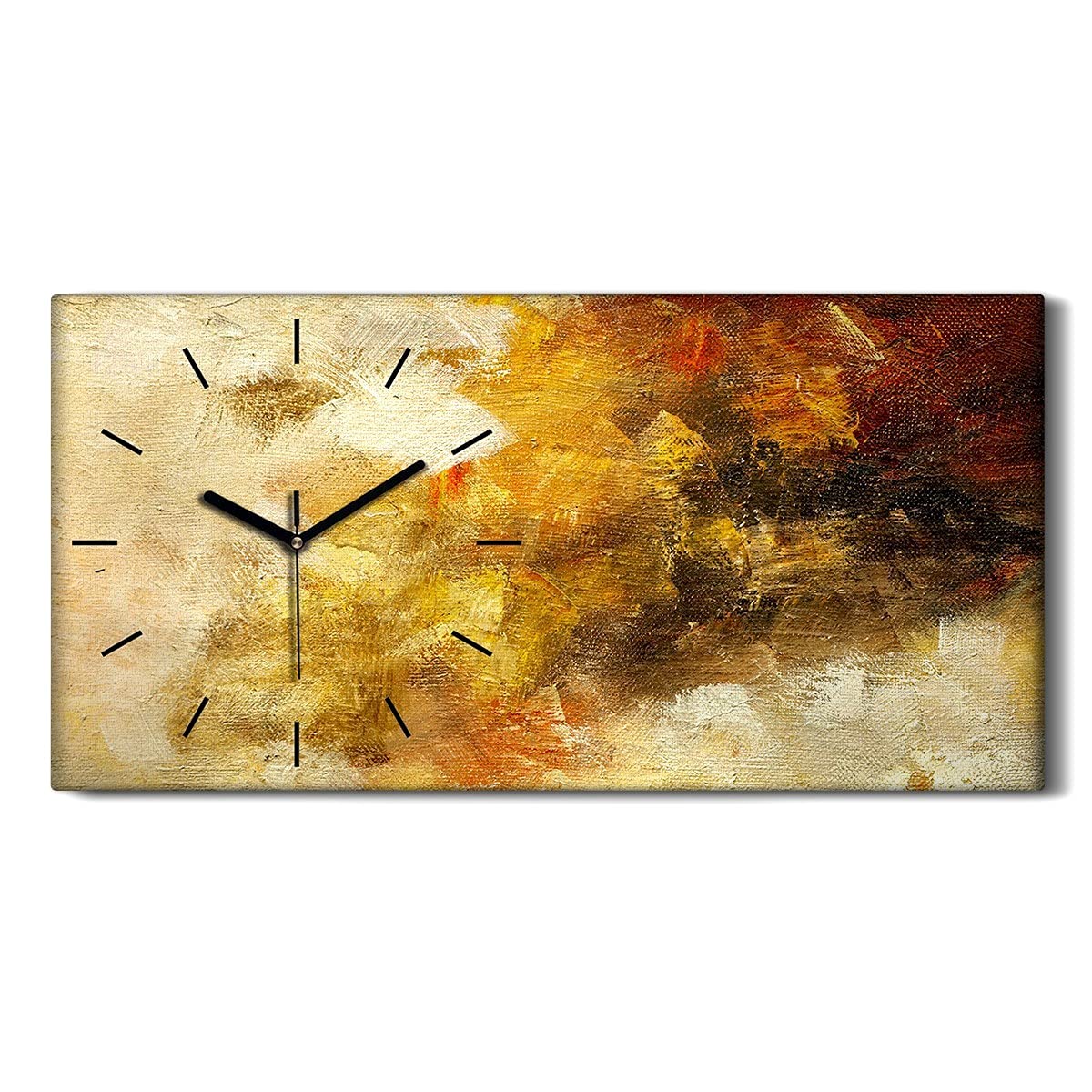 Horloge sur toile 60x30cm Coloray de qualité supérieure et aiguilles noires