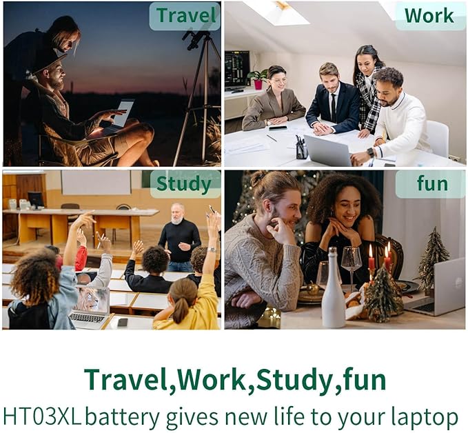 Batería HT03XL para HP Pavilion, 11.55V, 3631 mAh, LiPo miniatura 4