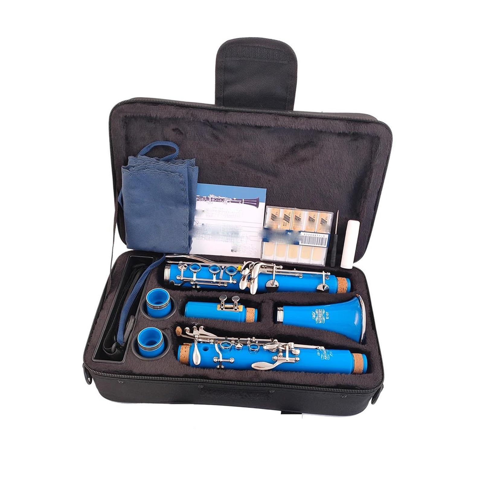 Clarinete Principiantes Clarinete Si Bemol | 17 teclas, azul cielo