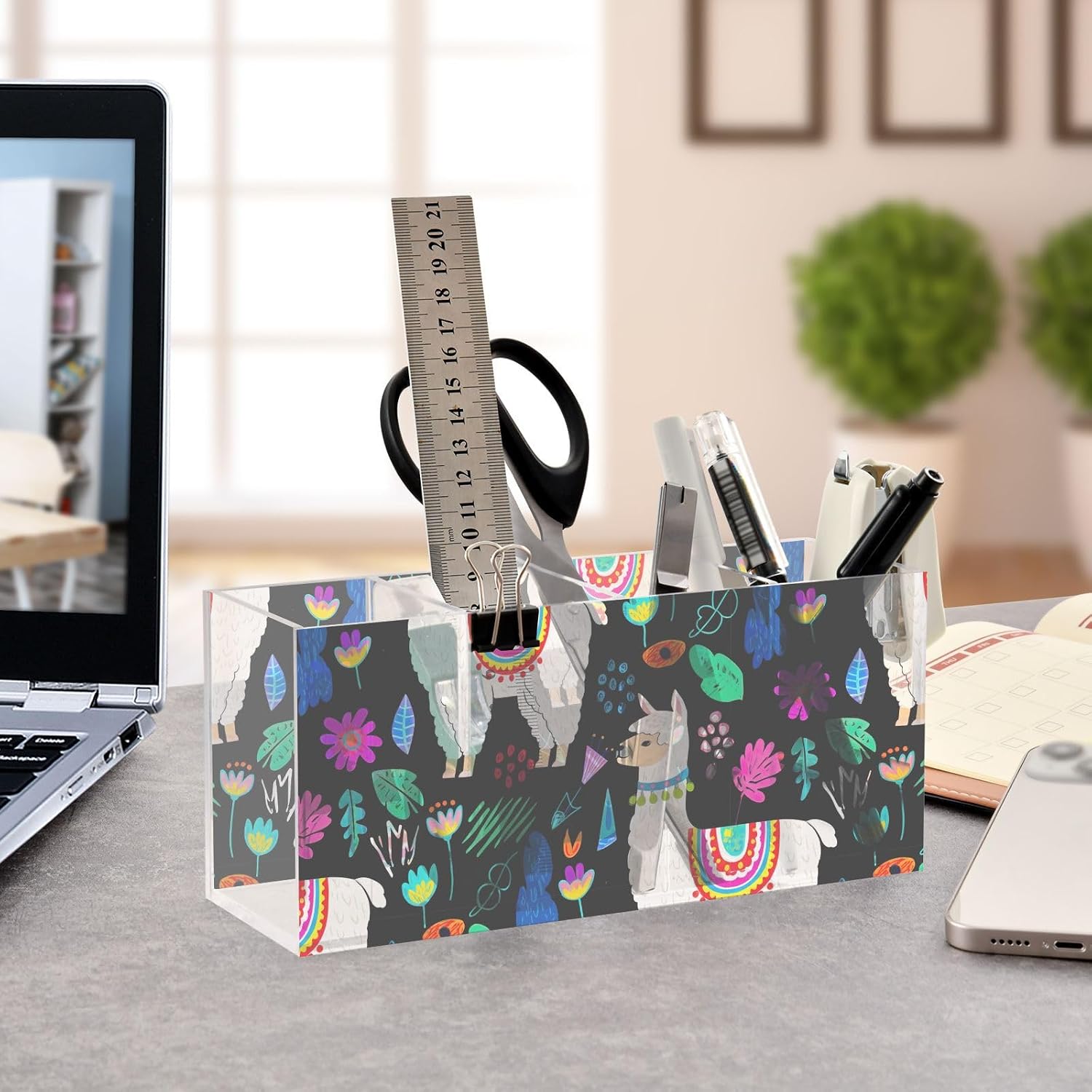 Joisal Cute Llama Colorful Cartoon Pen Holder image 4