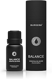 Bursera Balance Essential Oil Blend, Tree Planted with Every Order, Eucalyptus, Lemon, Sandalwood, Cedar Oils, 10ml Undiluted Therapeutic Grade Natural Diffuser Oil Blend, Woodsy and Grounding