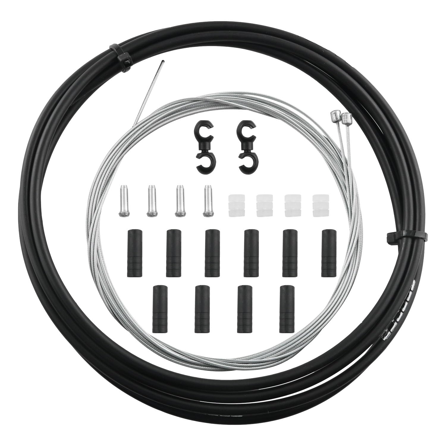 WHYHKJ 1 Set Bicycle Gear Shift Cable Housing Universal Kit Brake Cable Tube Set for Mountain Road Bike Repair (Black)