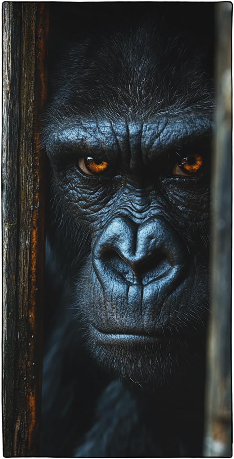 YISUMEI Oversized Microfiber Beach Towel Sand Free Quick Dry Lightweight Large Bath Towel with Funny Gorilla 36" x 72" for Adults Pool Camping Essentials and Cruise Travel