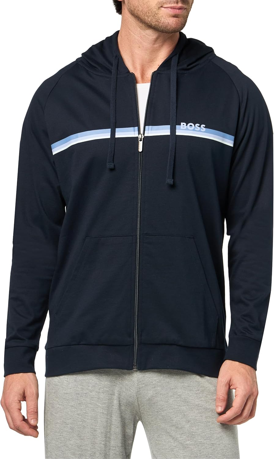 BOSS Men's Authentic Zip Up Hooded Sweatshirt