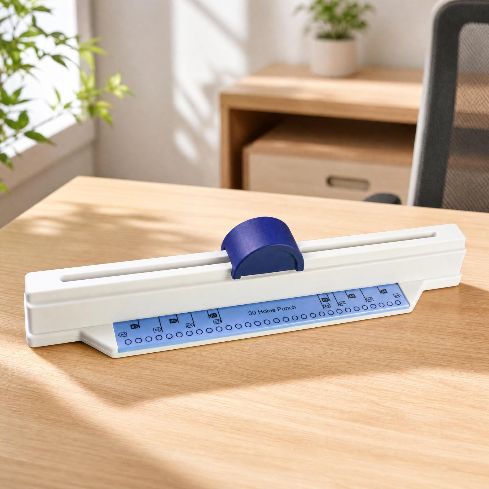 Perforatore a 30 Manuale Perforatrice con Guida di Posizionamento Preciso per Impiegati, Scuola,