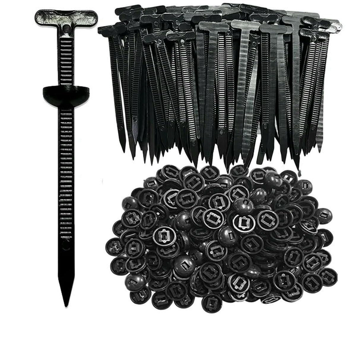 1000-100set Self-Locking Universal Nylon Cable Tie Buckle Heavy Duty Zip Ties with Pin & Button Car Daily Repair Fastening Strap-10set- (20pcs)