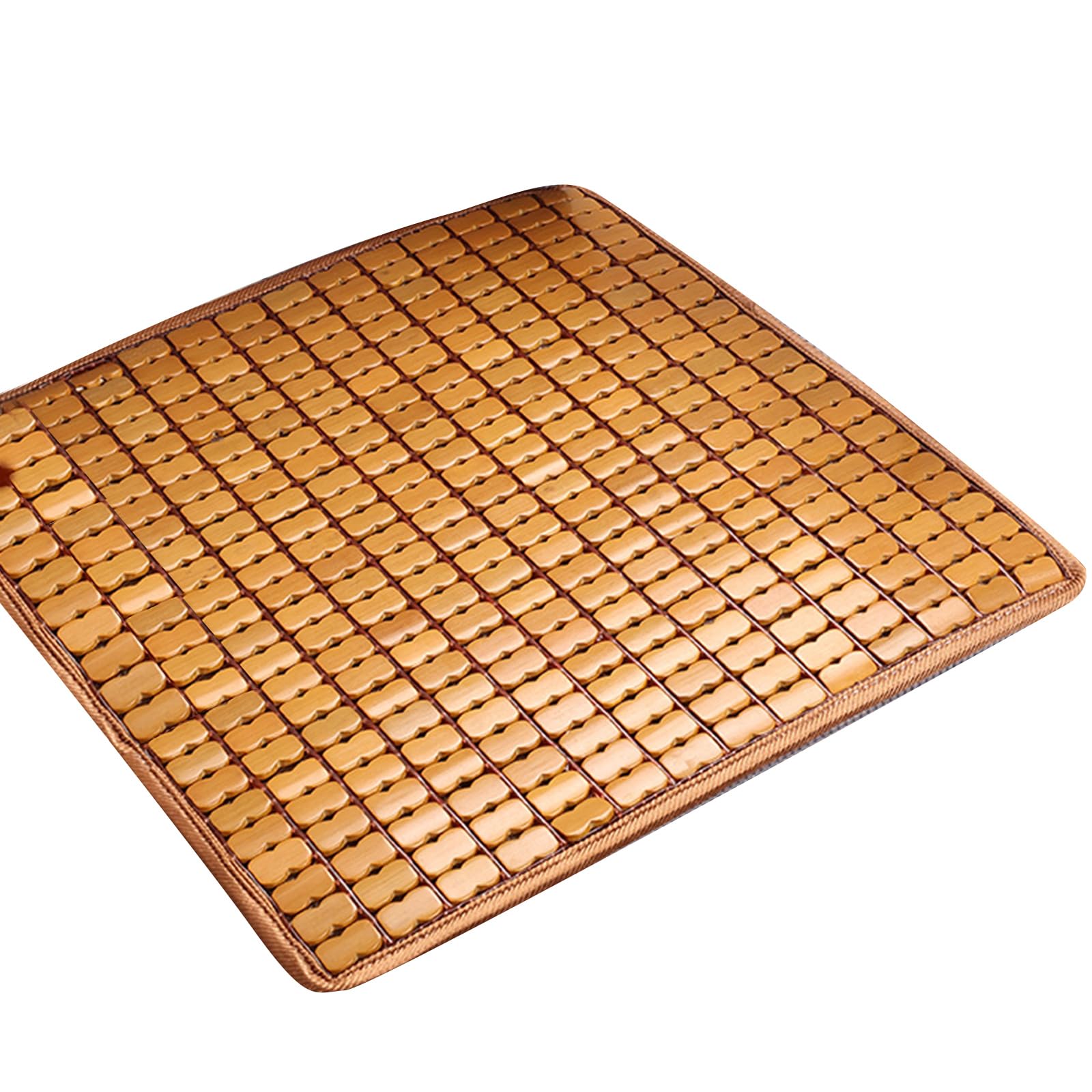 Tsophreniq Cool Wood Seats Cushion Mat for Car Seats Sofas and Chairs 50cm 45cm Square Pad Sofa Wood Mat