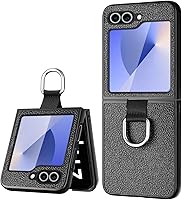 Vista 11 de AICase para Samsung Galaxy Z Flip 7 Funda Transparente con Anillo, [Anti-Amarilleo] Funda Ultradelgada de Ajuste Estrecho de PC Duro Transparente