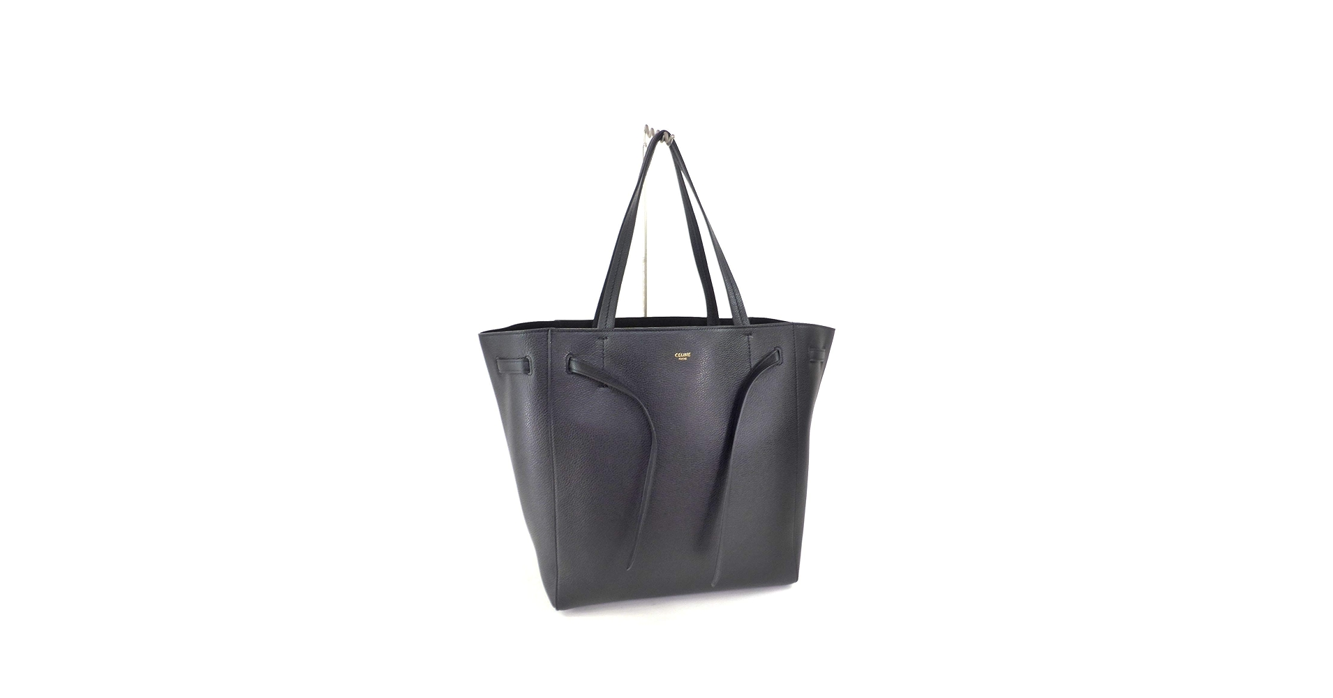 極美品⭐︎CELINE⭐︎セリーヌ⭐︎カバファントム スモール トート　黒　付属品あり CELINE セリーヌ カバファントム スモール トートバッグ レザー