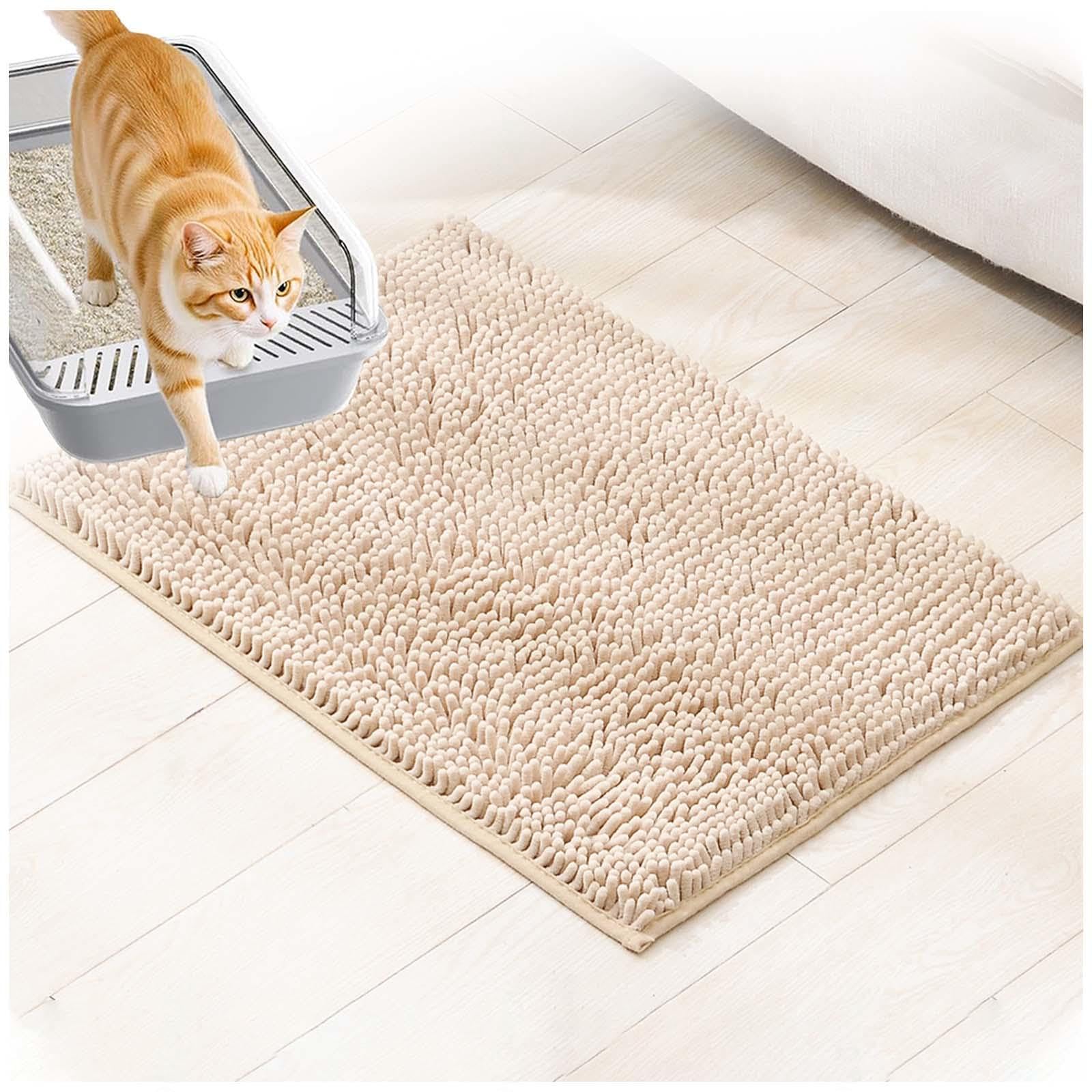 Matte Katzenklo 60x90cm, Katzenklo Matte Groß Sanft Zu Katzenpfoten Vorleger Katzentoilette Leicht Zu Reinigen
