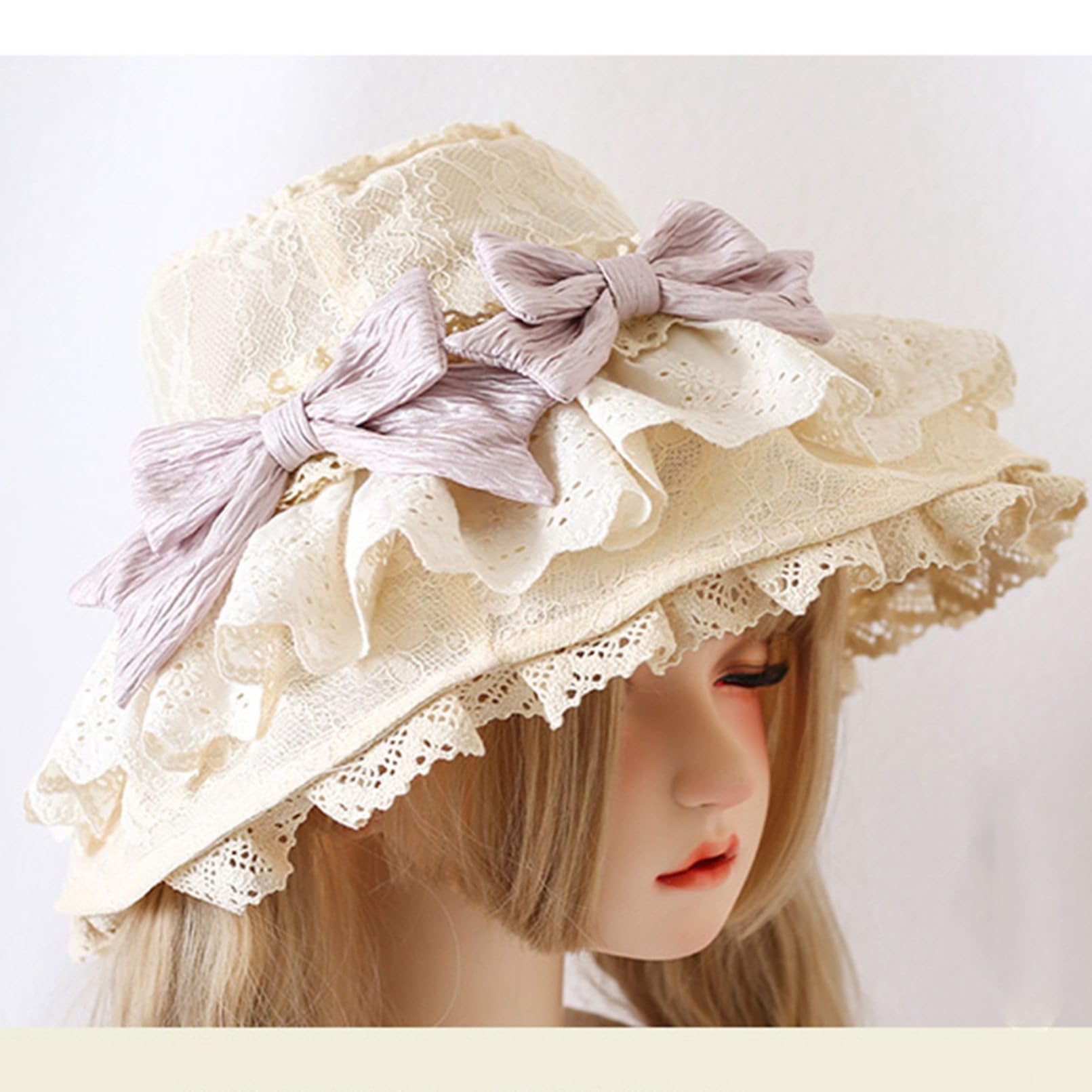 Amazon.co.jp: ボンネット帽子 BNT ロリータ ヘッドドレス ヘア