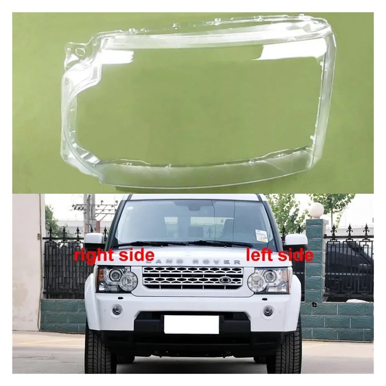 Headlight Lens Cover (Left Side) For Land Rover Discovery 4 / LR4 (2010-2013) - PC Plastic Replacement