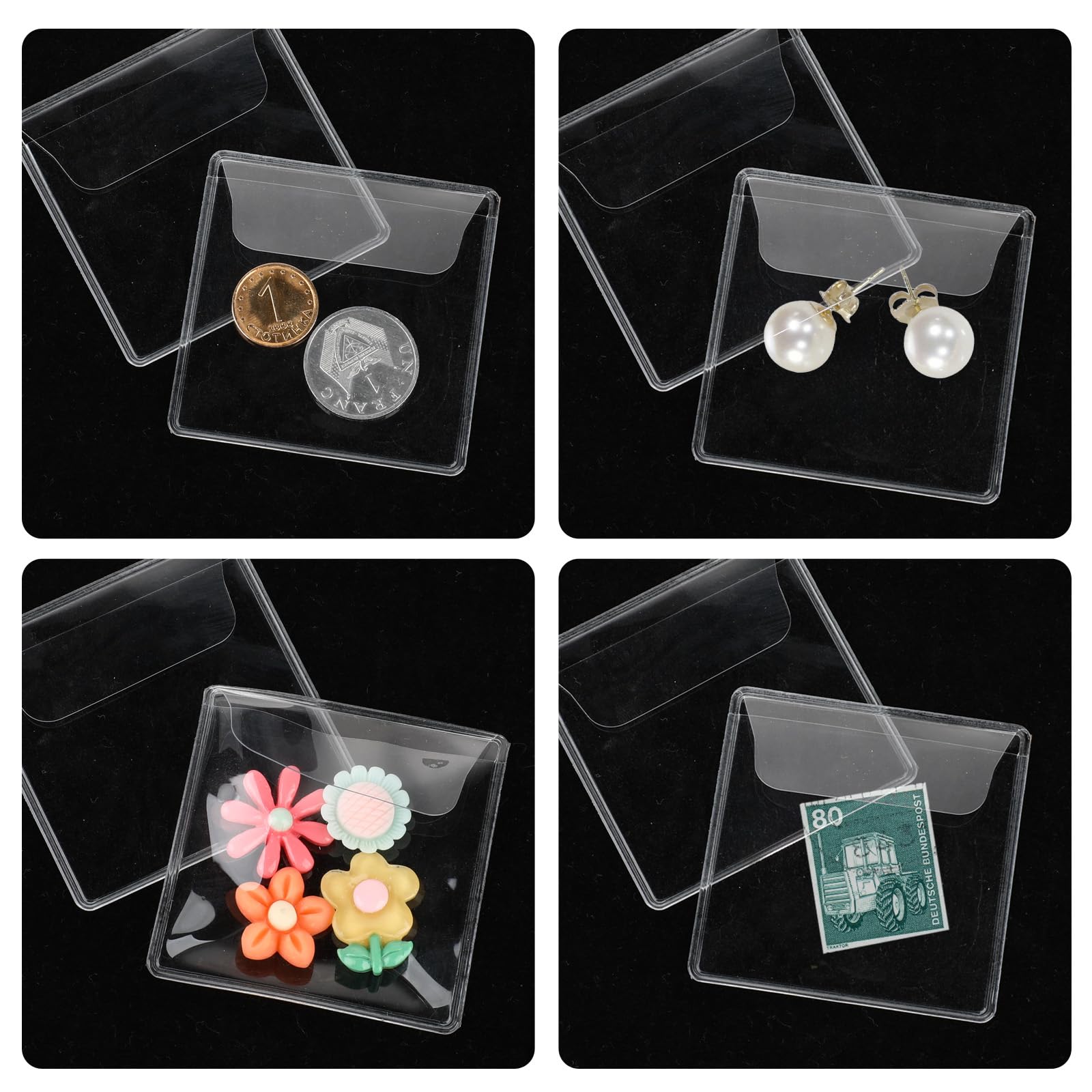 Giantree Set di 50 buste per monete 5,5 x 5,5 cm in plastica