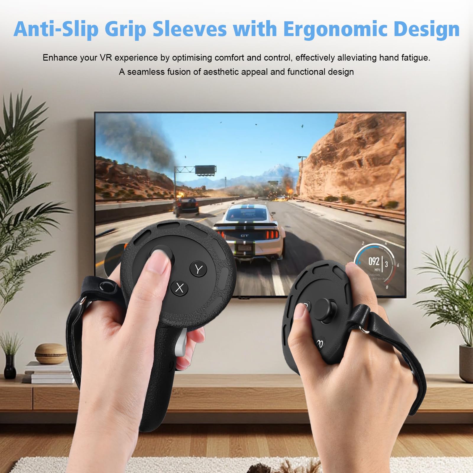 Silikon Cover Set für Meta Quest 3S, 7 Stücke Meta Quest 3S Zubehör Set | Silikon VR Case & Controller Griffe,Silikon Gesichtsabdeckung, Objektivabdeckung, Anti-Rutsch,Stoßdämpfung,Kratzfest