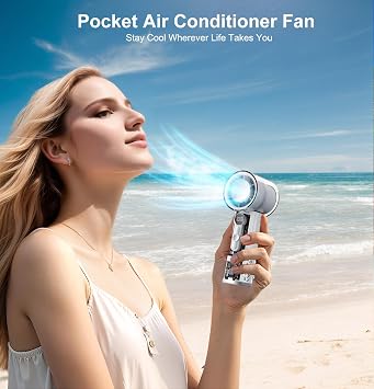 Buz soğutma plakalı el vantilatörü, taşınabilir mini vantilatör, turbo fan, pil, şarj edilebilir, 14000 devir/dakika hız, 1 – 100, cep vantilatörü, mobil klima sistemi, dış mekan seyahat için dijital