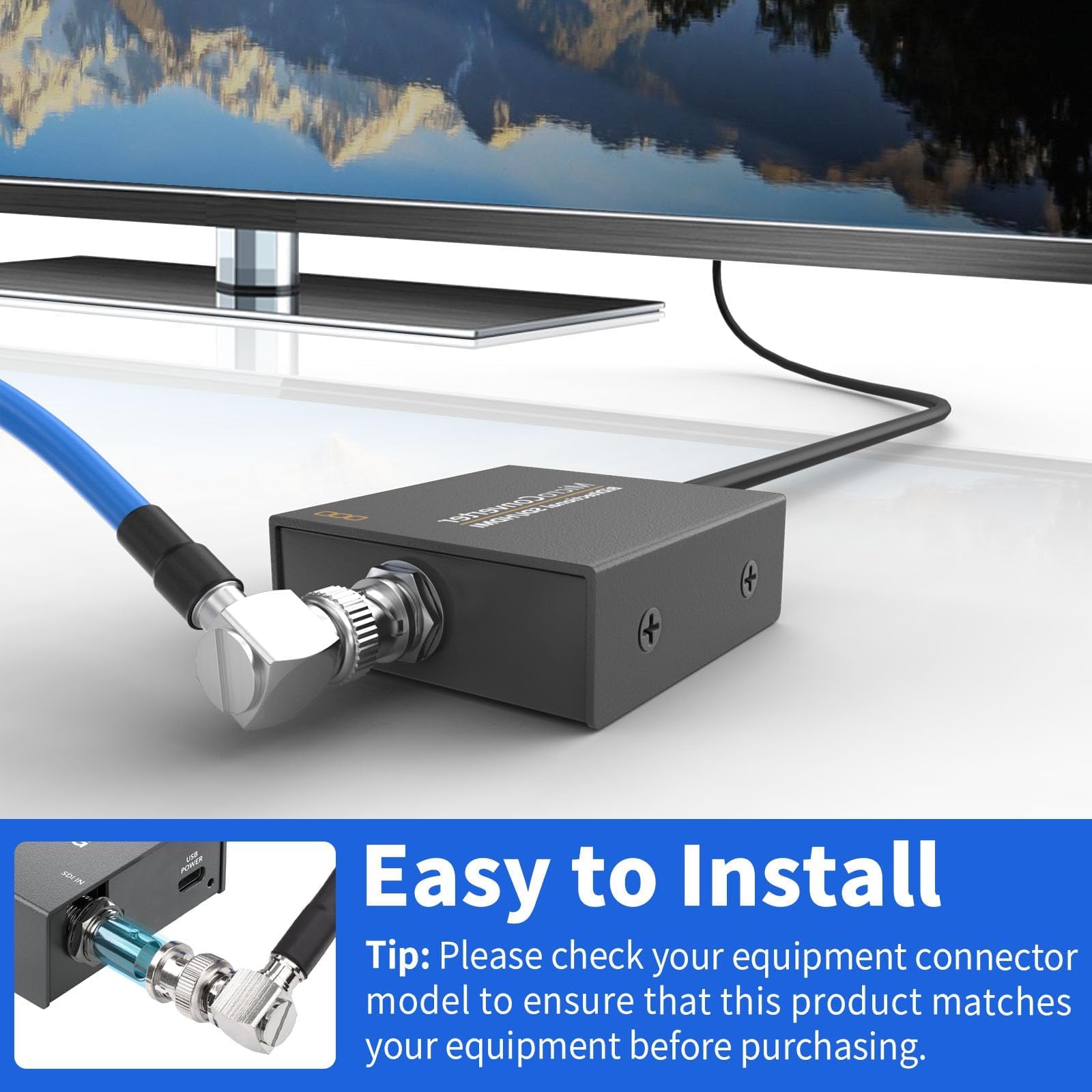 Superbat Cable SDI BNC 3G/6G/12G 5m, Cable 75 Ohm RG6 de Video SDI Macho a Macho en Ángulo Recto para Cámara Transmisión Monitor CCTV Convertidor SDI Compatible con 4K/8K/12G-SDI (Dual Link)