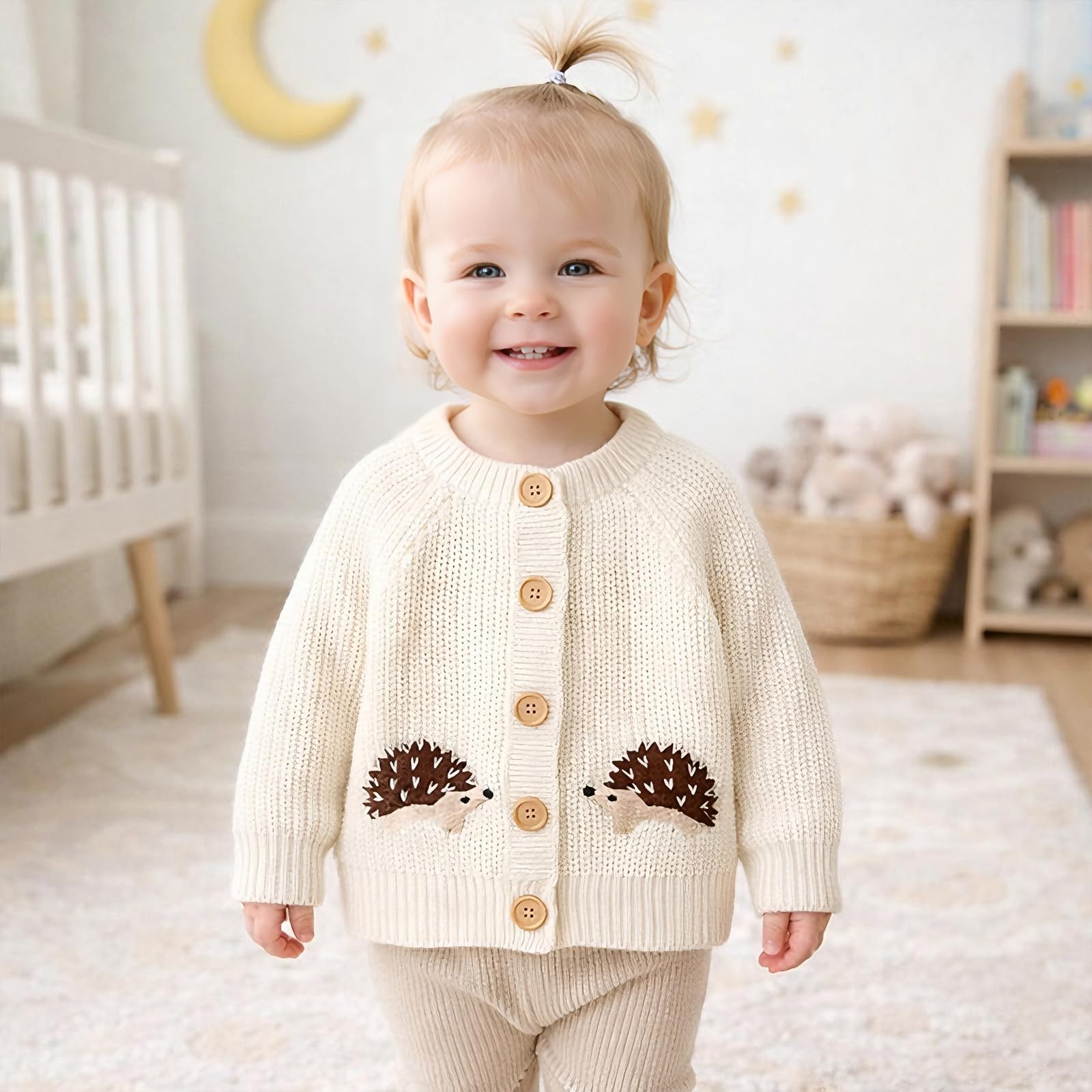 Cárdigan de Punto para Bebé - Cálido Jersey de Manga Larga para Otoño e Invierno - Top para Niñas y Niños