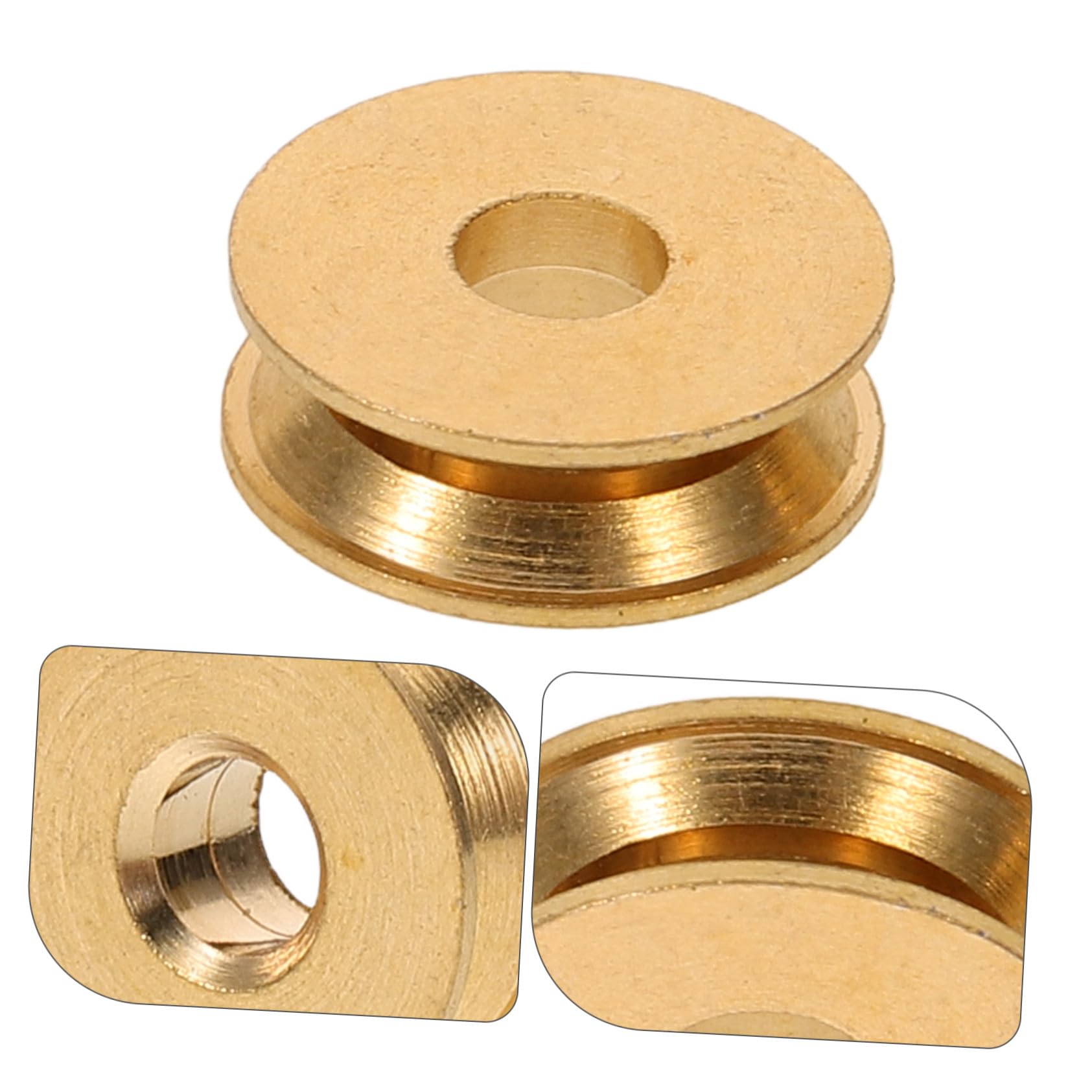 DOITOOL 10 Stück Riemenscheibe der Aufnahmemaschine aus Kunststoff in Gold zum Ersetzen und Reparieren Geräusche und Vibrationen Passend für Motorantriebsräder
