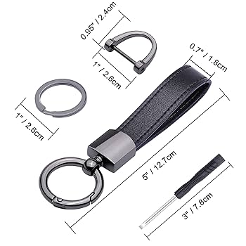 Amazon | [Wisdompro] 車用キーホルダー 本革 車のキーチェーン