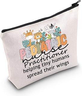 Pediatric Nurse Practitioner Graduation Gift Helping Tiny Humans Spread Their Wings Cosmetic Bag (Pediatric Nurse Practitioner Cosmetic Bag)