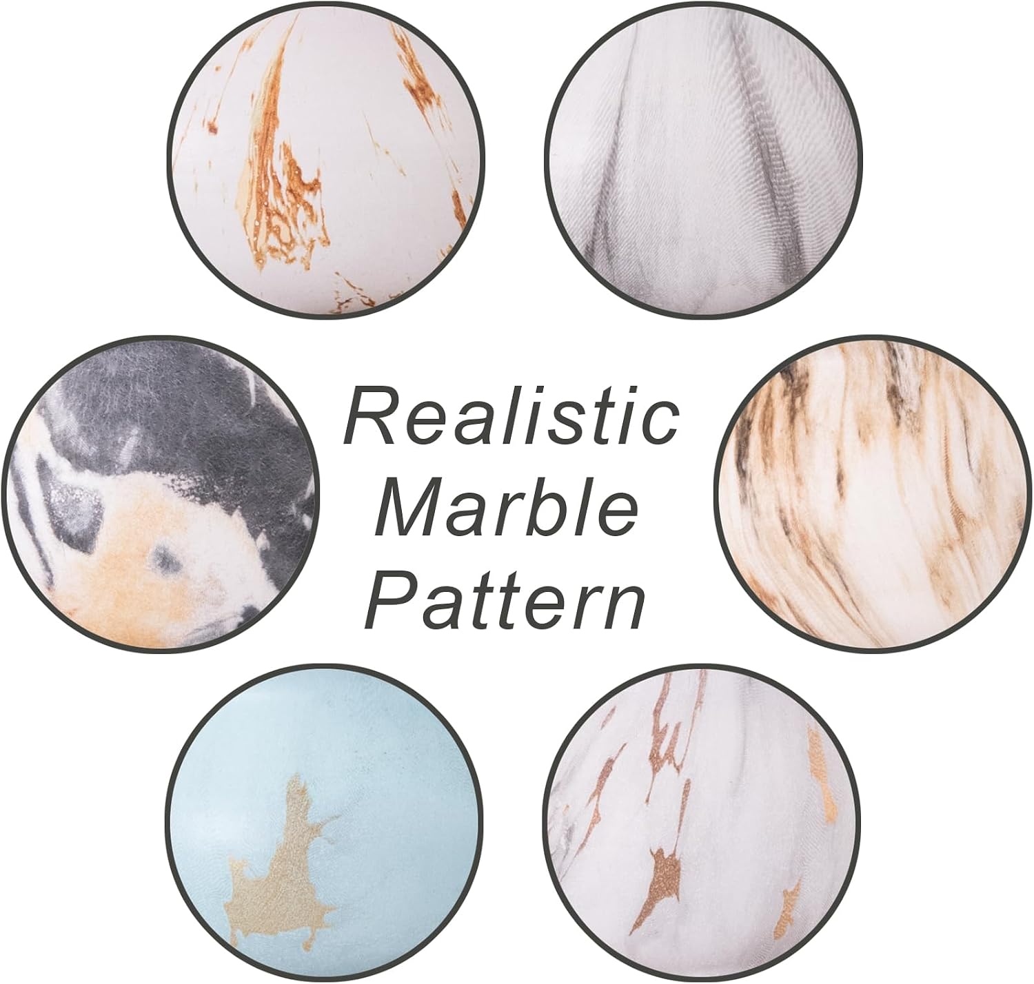 ARTKETTY Succulent Pots - 3.8 Inch Marble Plant Pot with Drainage Trays Set of 6, Small Ceramic Pots for Indoor Cactus Flower Plants Decorative Garden Home Office