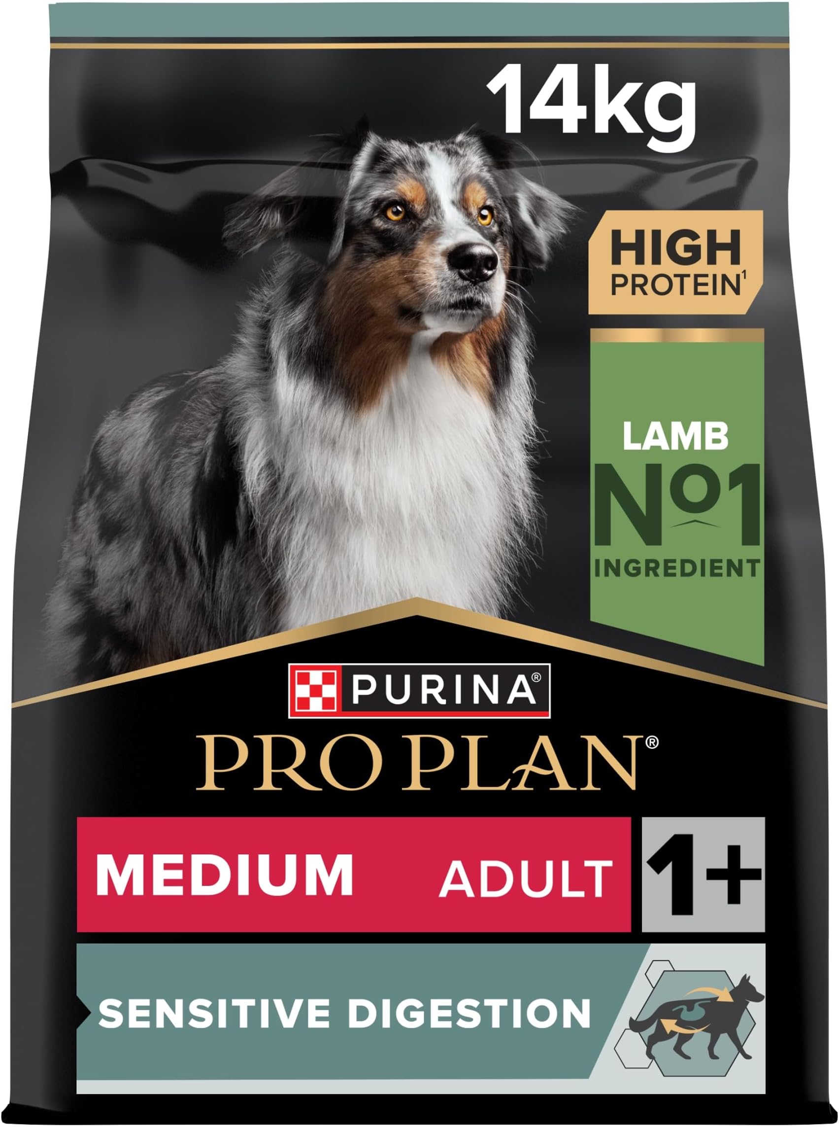 Medium Adult Sensitive Digestion Lamb Dry Dog Food 14kg
