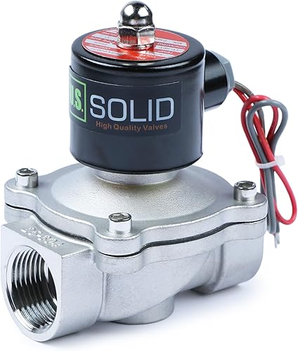 Vista 10 de U.S. Solid 1" Válvula electromagnética eléctrica de latón 24VAC Normalmente cerrado VITON aire no potable combustible del agua