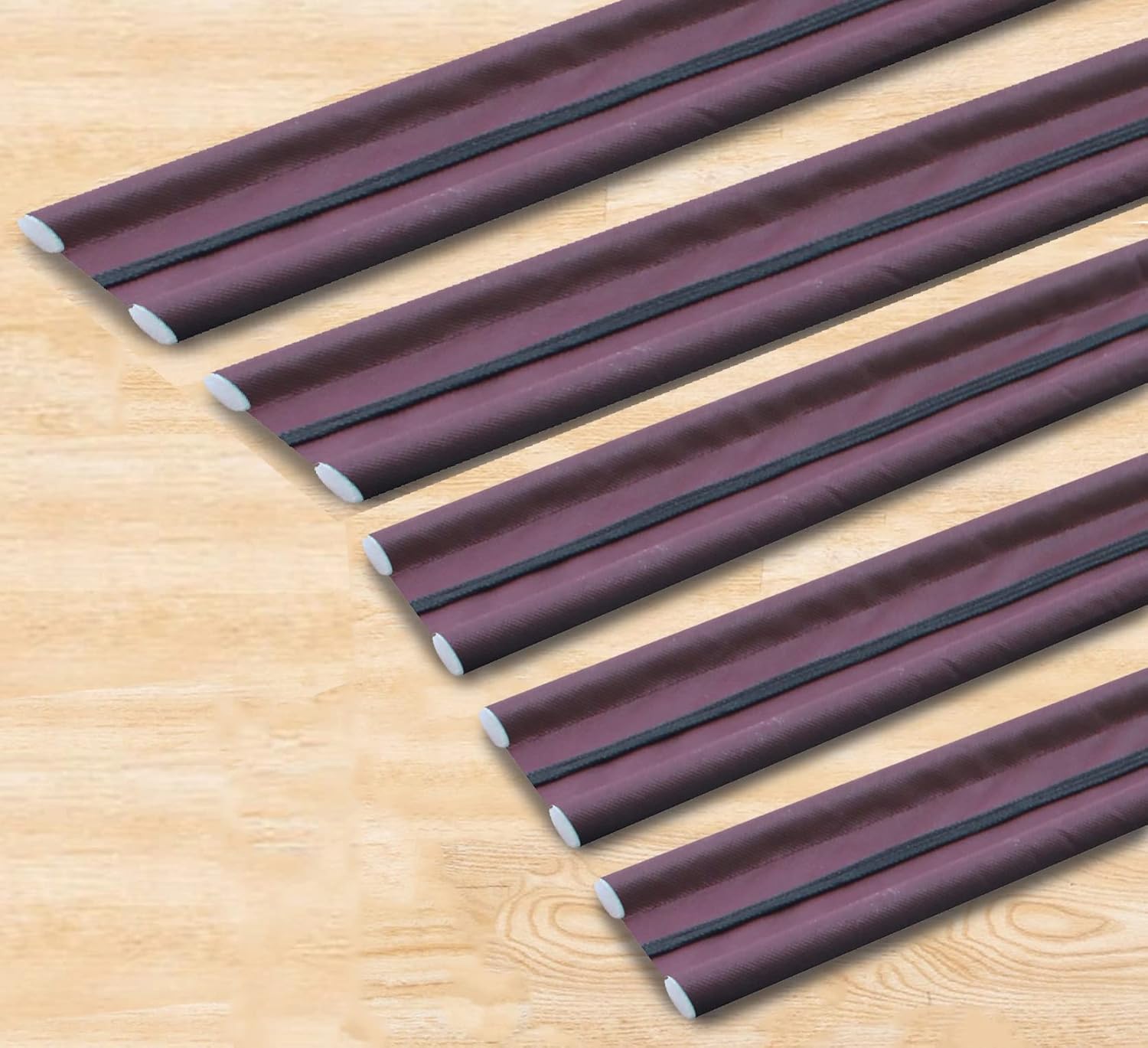 PVC Door Bottom Seal 39 Inch Pack of 5 | Door Guard Draft Stopper | Blocks Noise, Dust, Cold Air & Light | Sound Proof Energy Saving Door Strip for Home & Office ? Brown-image-32