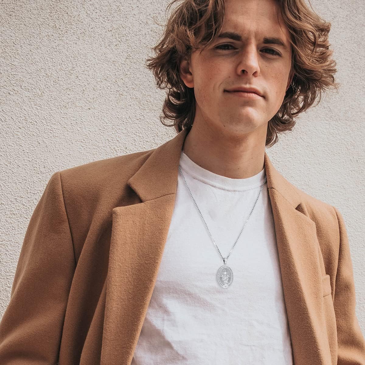 S925 Sterling Silver Miraculous Medal Necklace for Women Men Catholic Virgin Mary Charm Pendant Necklace Blessed Mother Pendant Christian Jewelry - Image 6