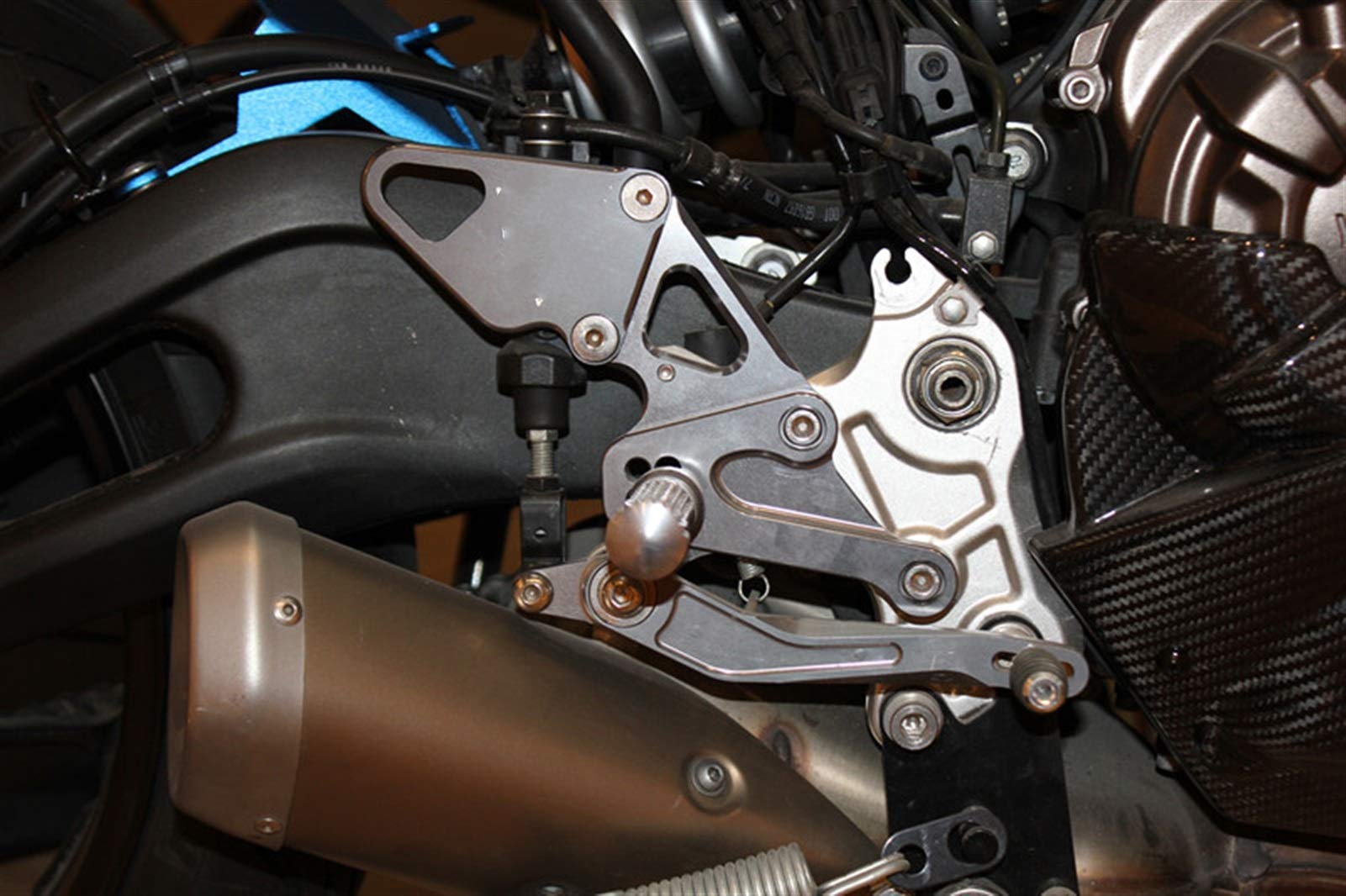 Reposapiés trasero ajustable for motocicleta, for, MT07 FZ07 MT FZ 07 2013 14 2015 2016 2017 2018 2019 2020