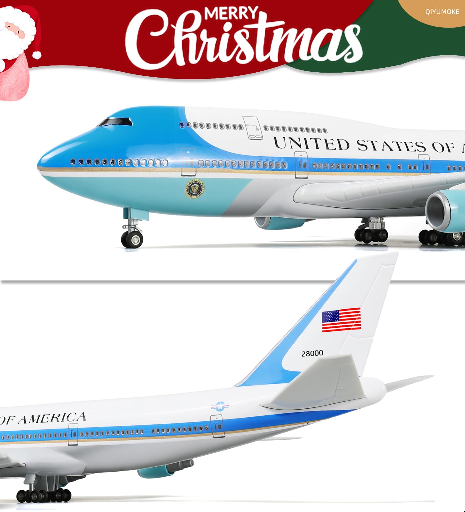 Amazon.co.jp: QIYUMOKE エアフォースワン 1/160 大型飛行機模型