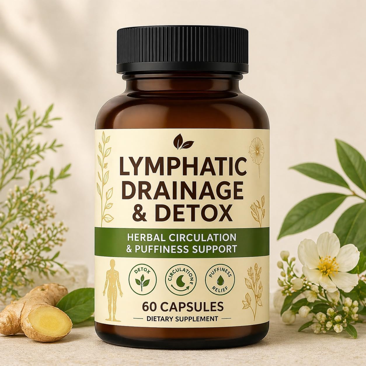 Lymphatic Drainage 𝐂𝐚𝐩𝐬𝐮𝐥𝐞 | Lymphatic Drainage Essence or Body | 60 Count