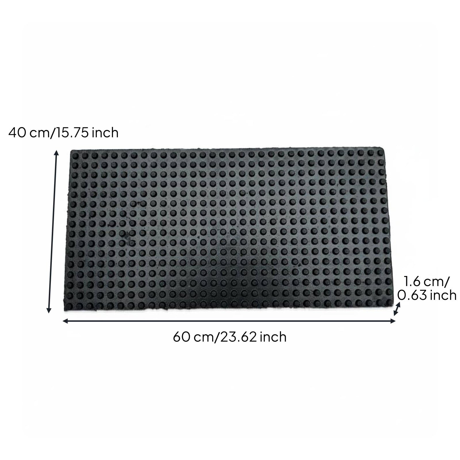 Gralara Almohadilla Antivibración Cojín Antigolpes Bloque de Goma Base Sólida Resistente a Temperatura Adecuada para Aire Acondicionado Modular Compresores , 600 400 16mm , 1 PC Partícula