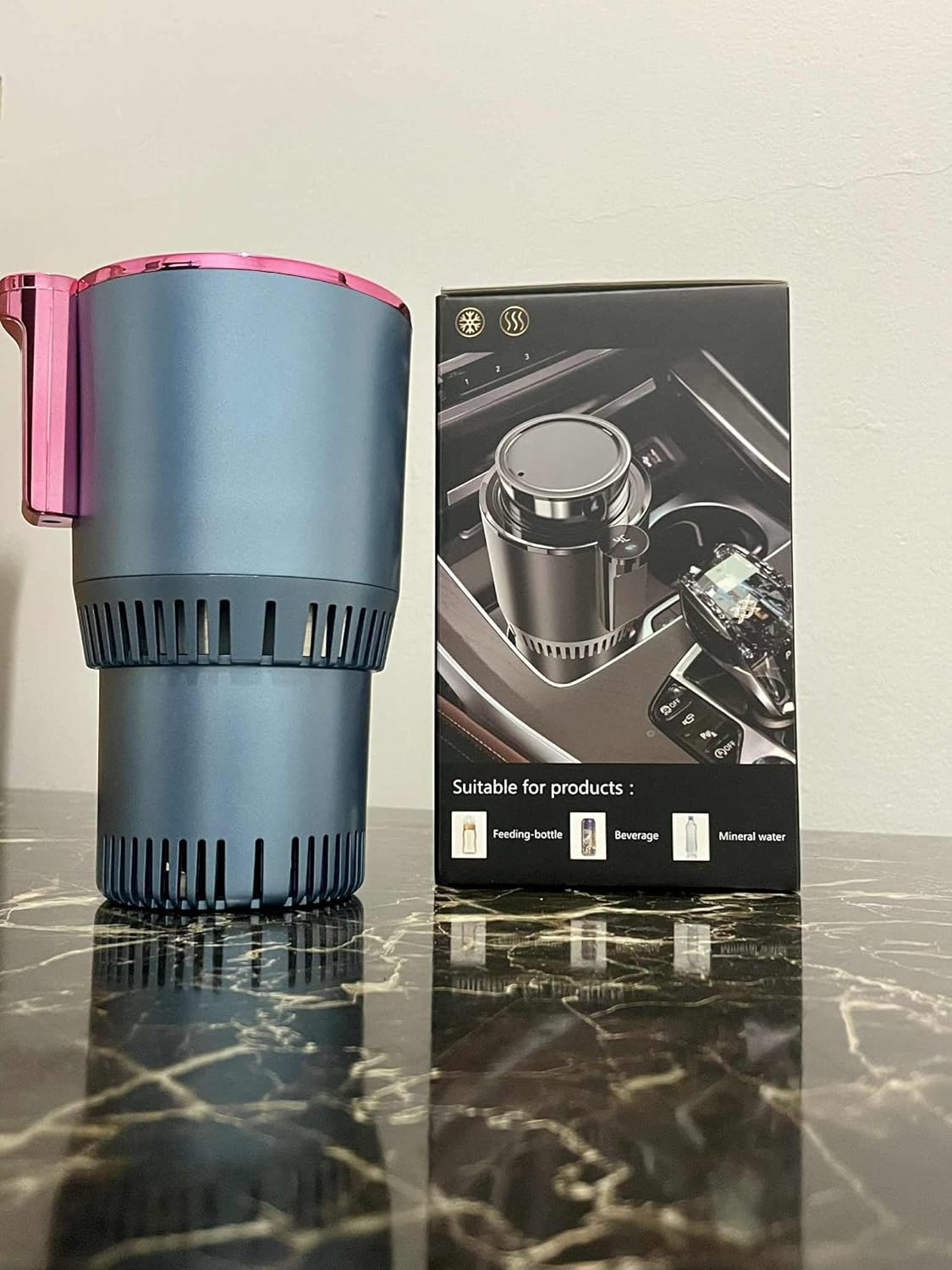 Electric Car Cup Cooler and Warmer (Navy)