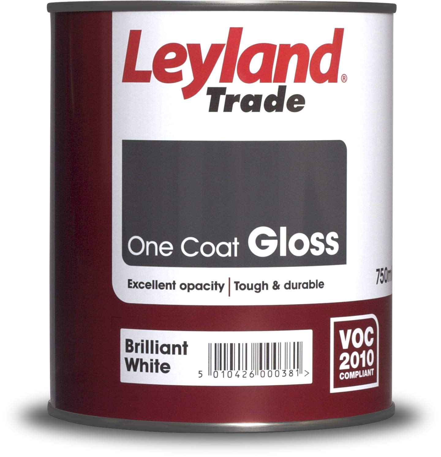 Leyland Trade Unisex Pure Brilliant White One Coat Gloss Brilliant White 750Ml