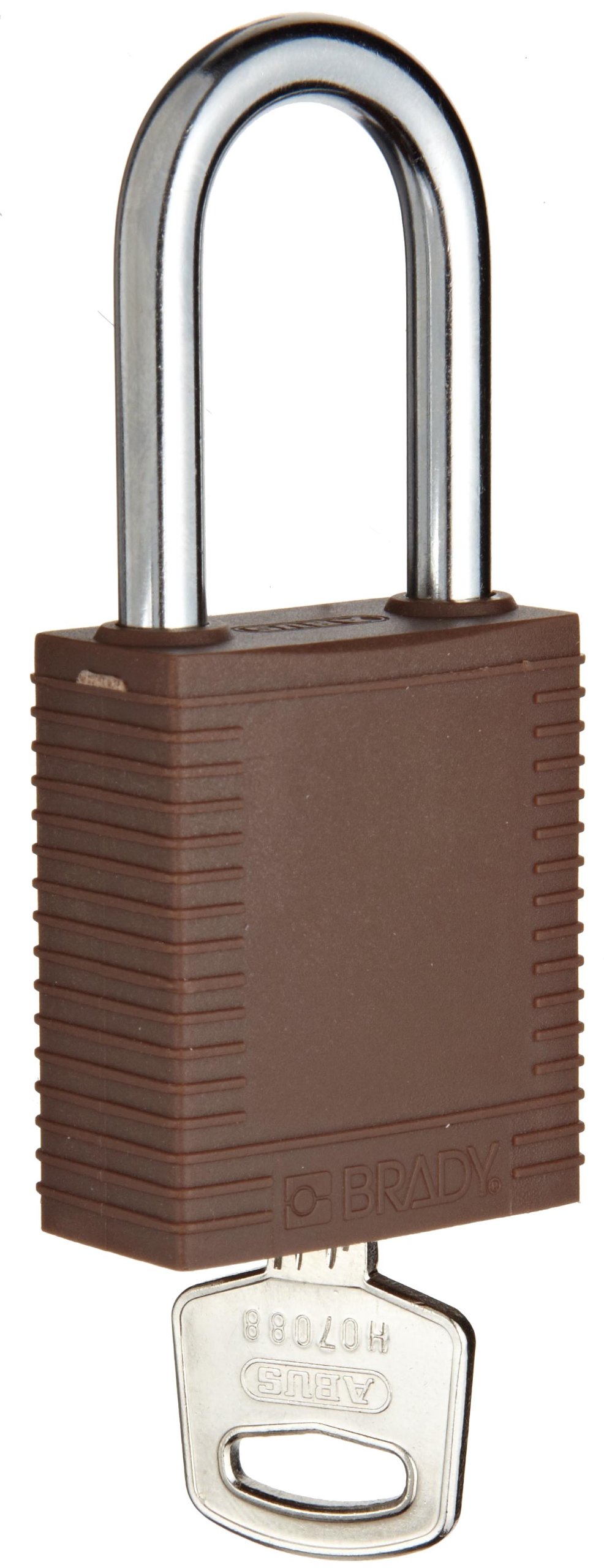 Cadenas Lockout Nylon, 38mm x 44mm x 20mm, Marron, Lot de 6