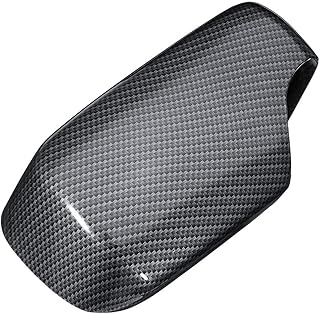 heacker 1 Paar Rückspiegelabdeckungen Carbon-Faser-Muster Caps Ersatz für E46 1998-2005 51168238376 51168238375